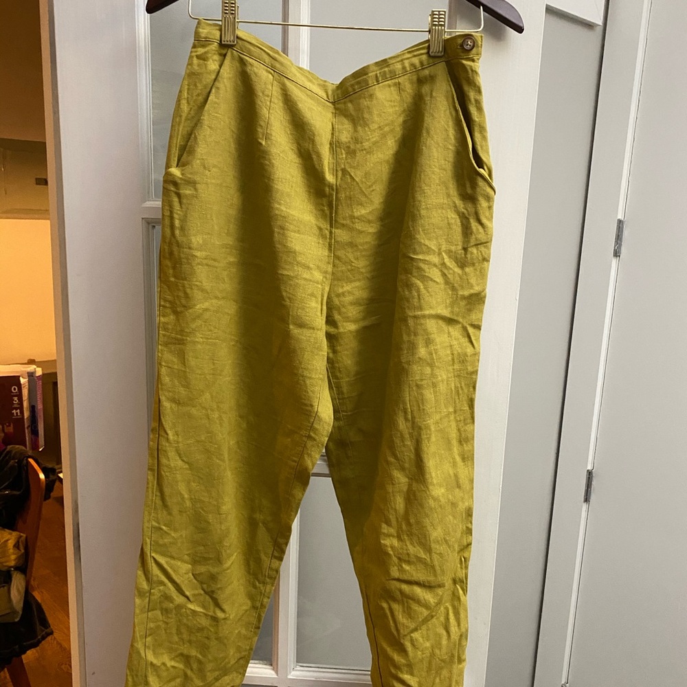 Linen Pin-Up Pant